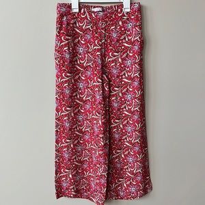 Women’s Loft Red and Pink Patterned Pull On Pants size XS